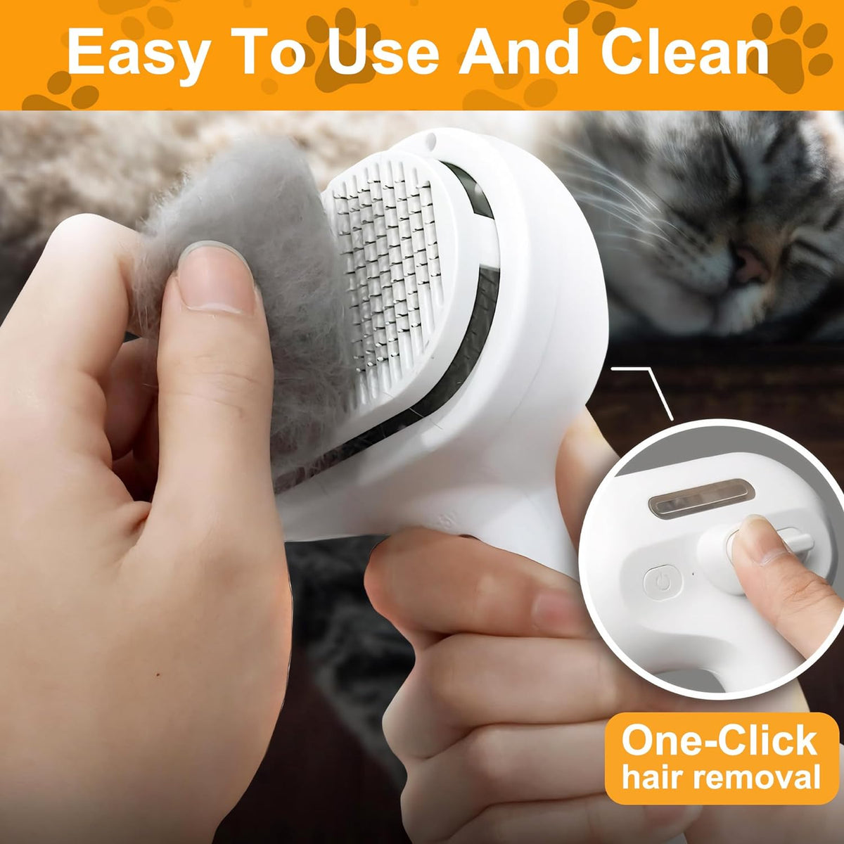 Cat Steam Brush for Shedding and Grooming