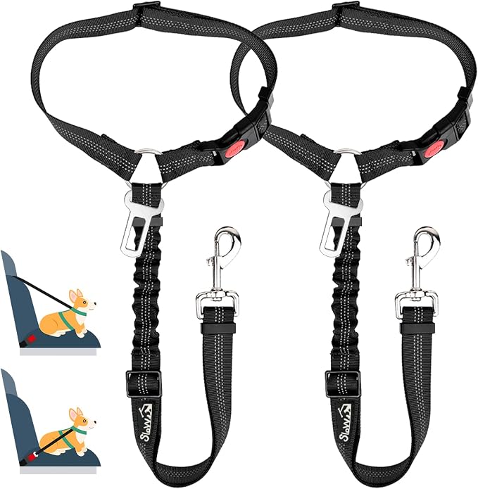 Adjustable Dog Car Seat Belt (2-Pack)