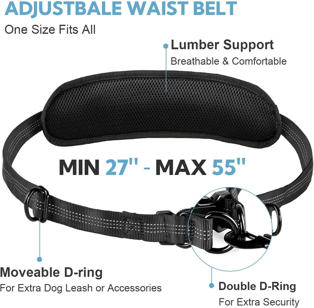Hands Free Dog Leash with Pouch (Double Leash)