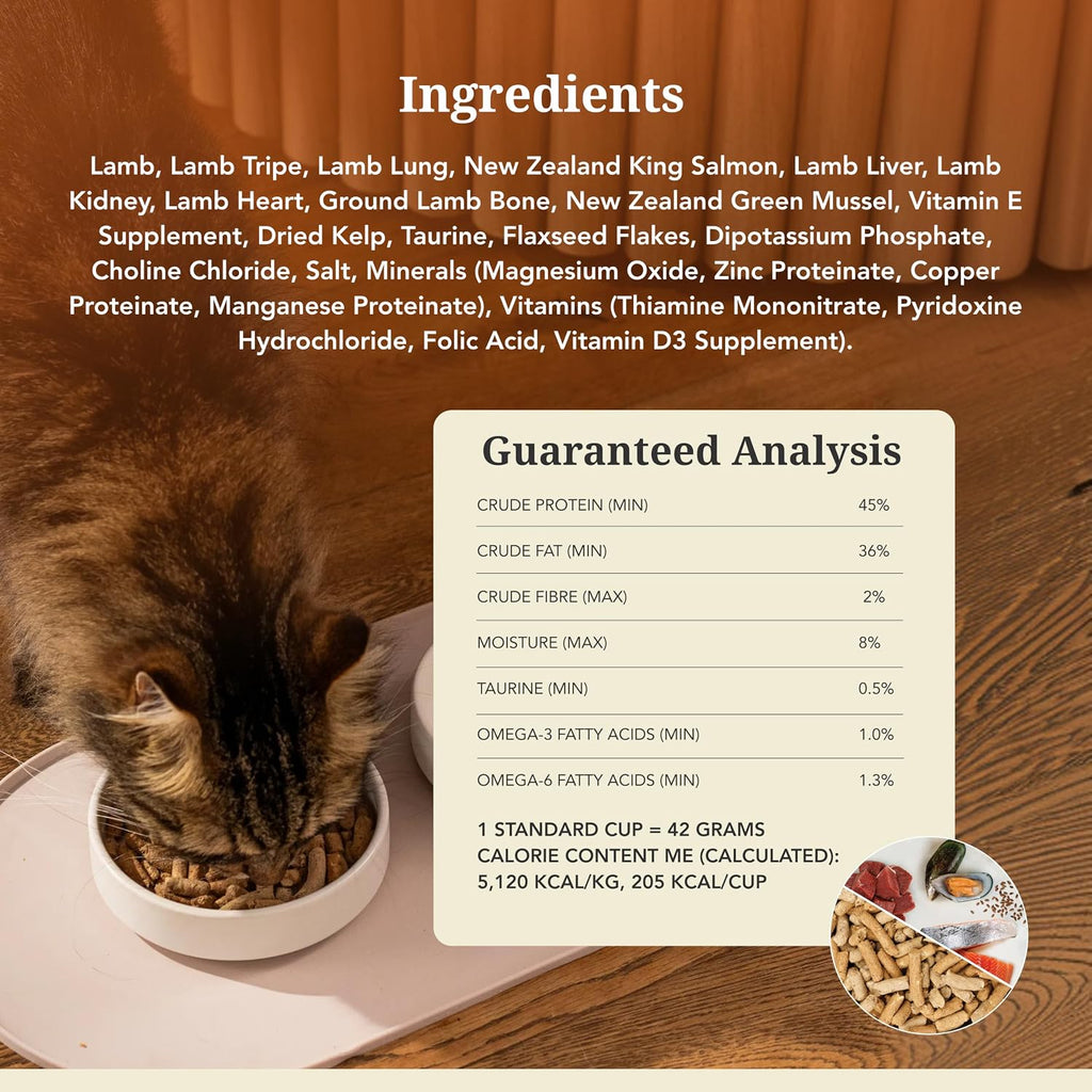 Lamb and King Salmon Freeze-Dried Cat Food, Grain-Free, 320G