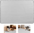 Cat Food Mat Extra Large Silicone Pet Bowl Mat 127X89Cm, Light Grey