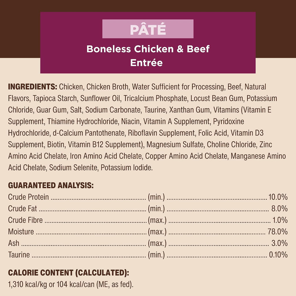Wellness CORE Signature Selects Pate Boneless Chicken & Beef Entrée 79G X 12