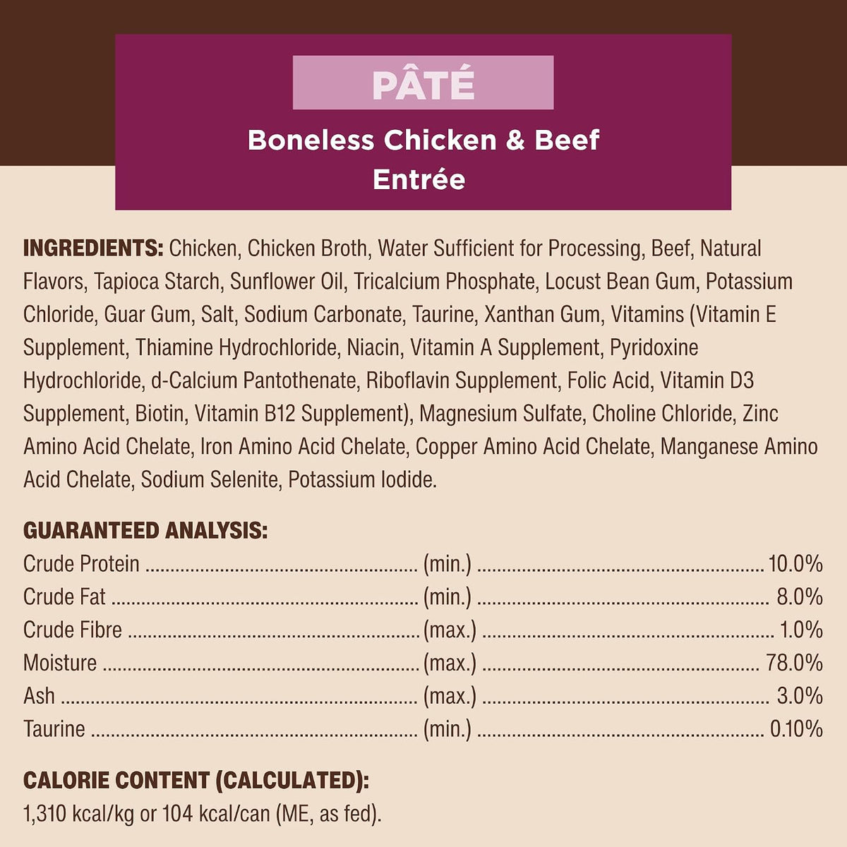 Wellness CORE Signature Selects Pate Boneless Chicken & Beef Entrée 79G X 12