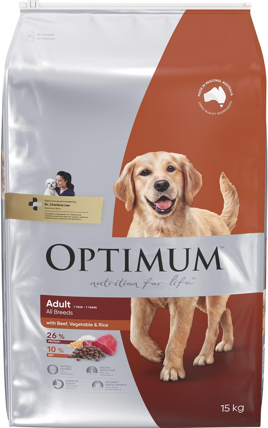 Adult Dry Dog Food Beef, Veg & Rice 15Kg