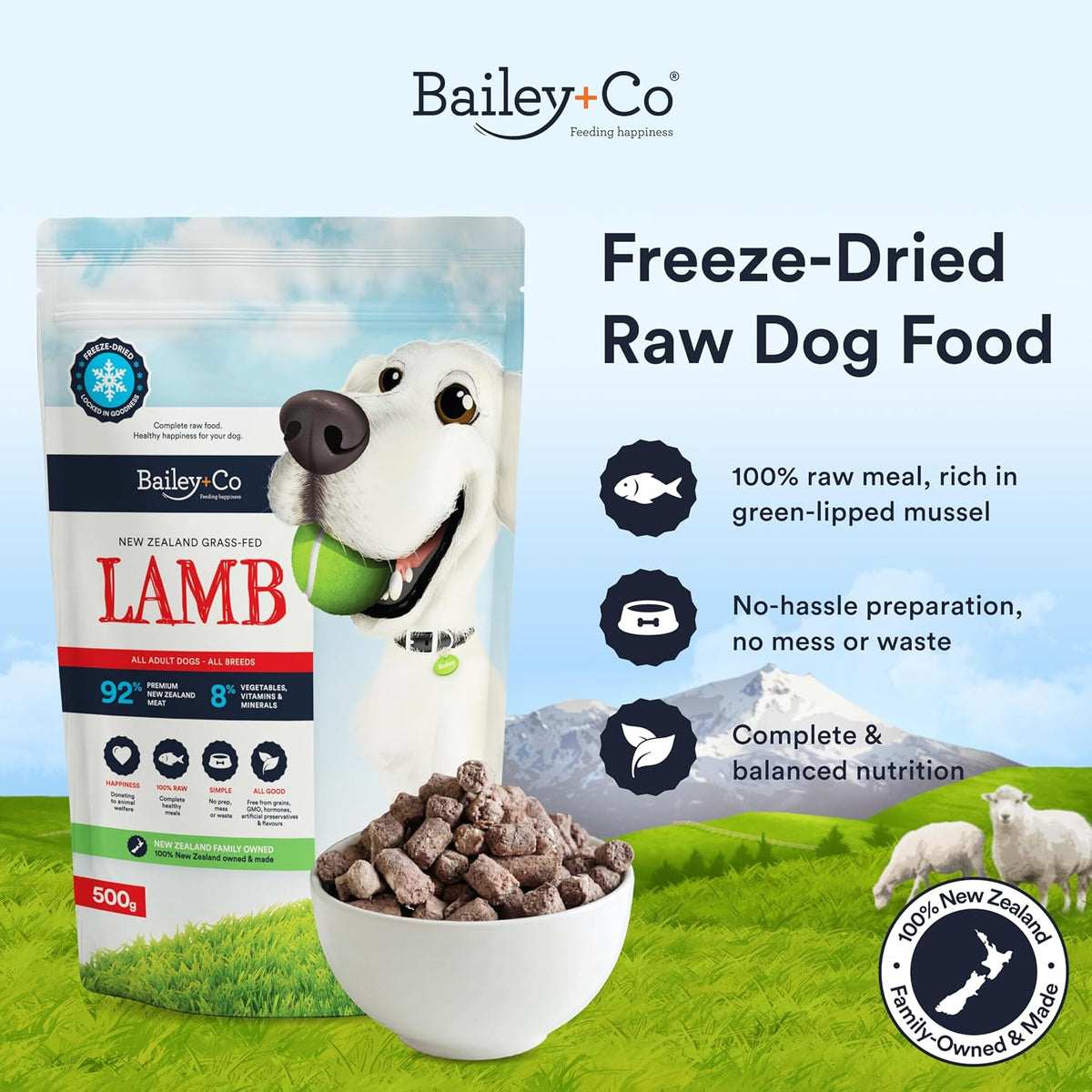 Premium Freeze-Dried Lamb Dog Food 