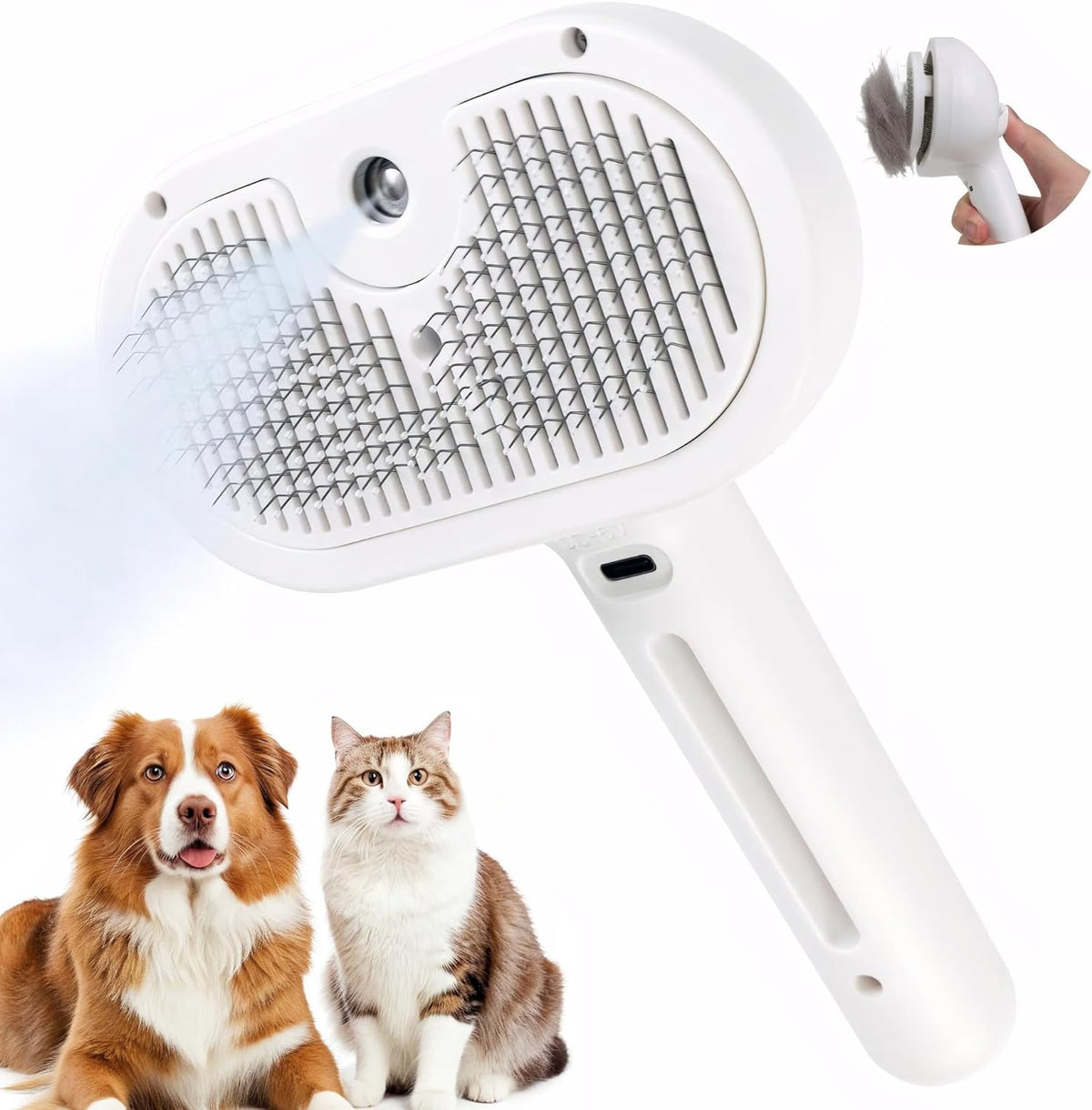 Cat Steam Brush for Shedding and Grooming