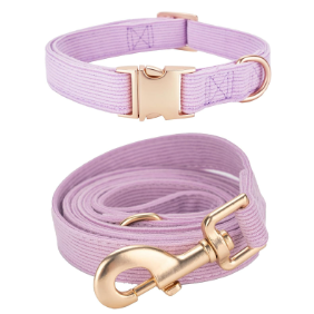 Corduroy Dog Collar & Lead Set