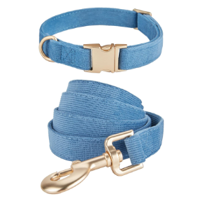 Corduroy Dog Collar & Lead Set