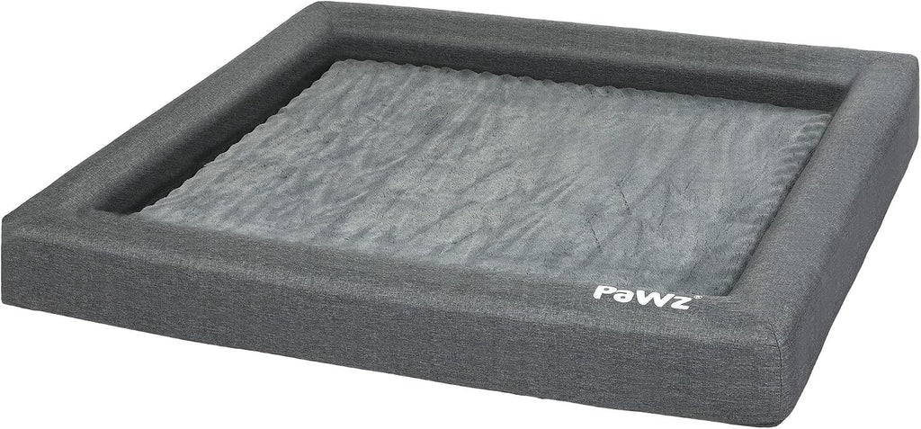 Memory Foam Pet Bed Calming Dog Cushion Orthopedic Mat Washable Removable (Xxl(135Cm X 98Cm X 13Cm)), Grey, Dog Bed with Double Sided Cushion Winter Summer Pet Beds, Neck Bloster