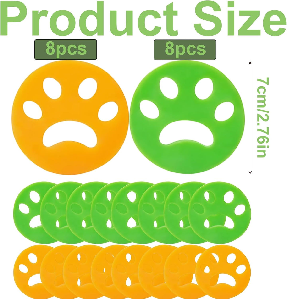 16 Pack Pet Hair Remover, Dryer Balls for Washing Machine, Dog and Cat Hair Remover, Pet Hair Remover for Washing Machine Set, Pet Hair Removal Solution for Laundry and Pet Owners