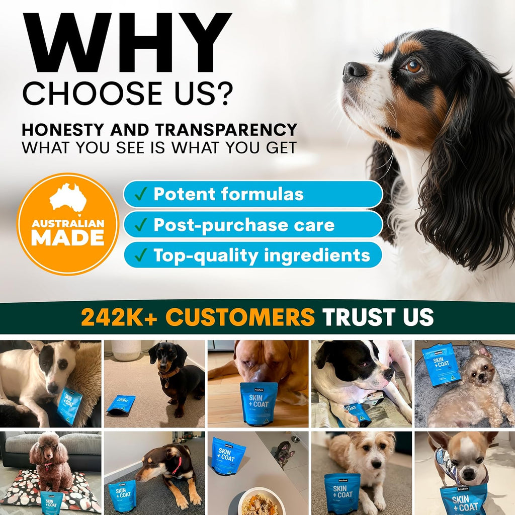 Dog Skin and Coat Supplement with Omega 3