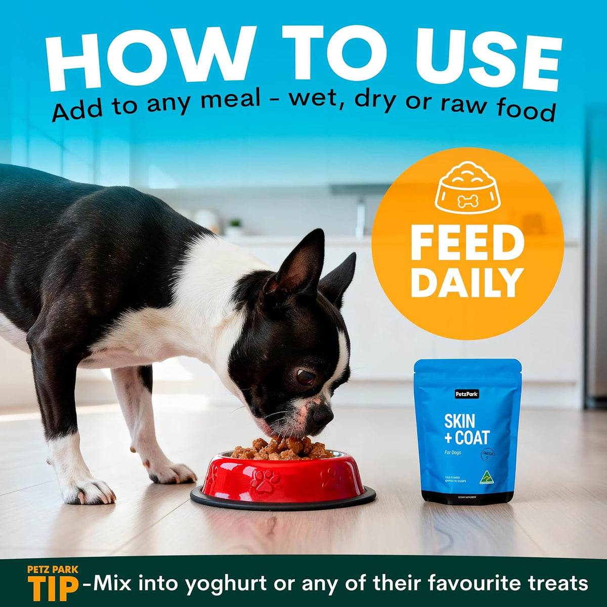 Dog Skin and Coat Supplement with Omega 3