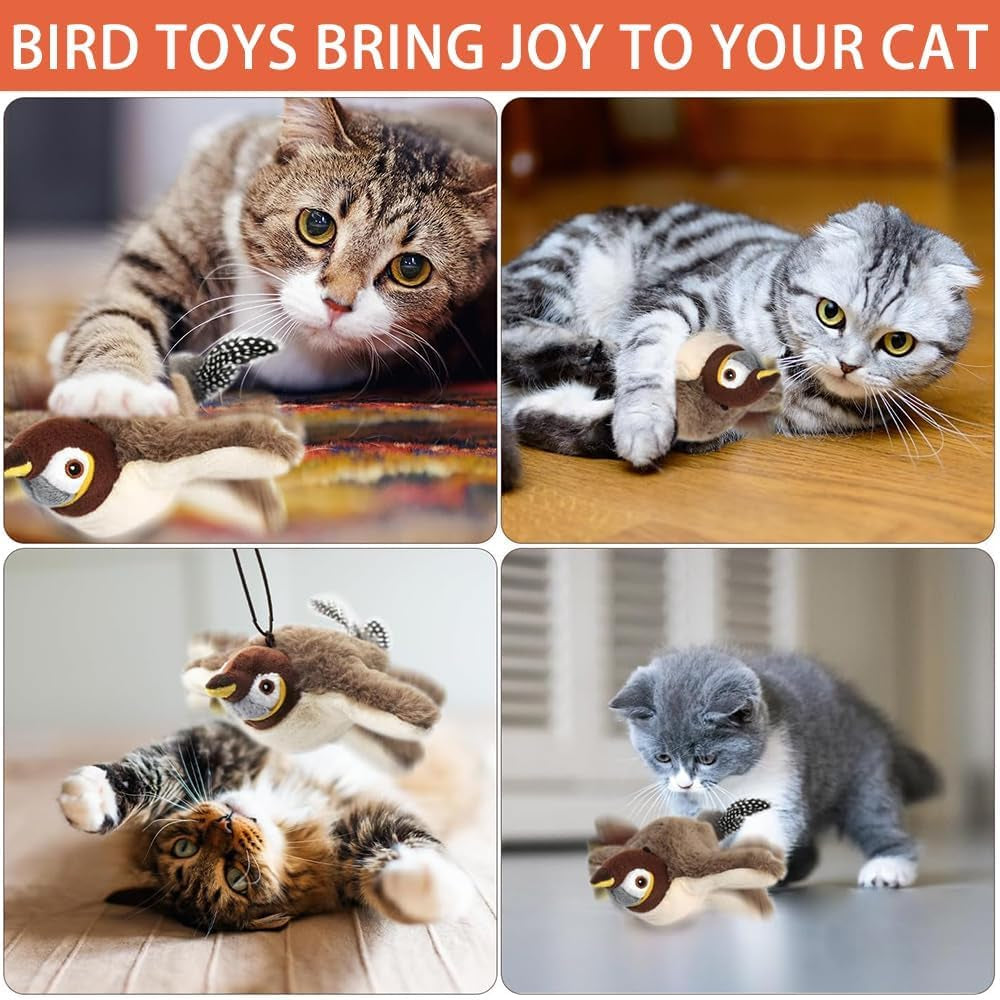 Interactive Cat Toys, Rechargeable Flappy Bird Cat Toy, Catnip Toy, Suitable for Bored Indoor Cats and Dogs, Suitable for All Varieties