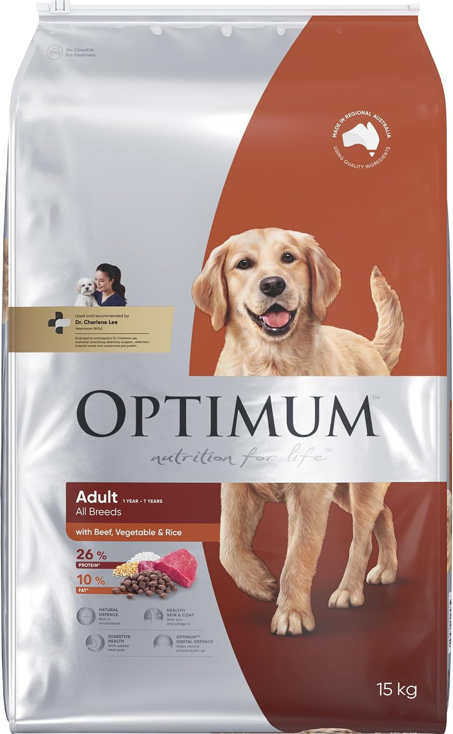 Adult Dry Dog Food Beef, Veg & Rice 15Kg